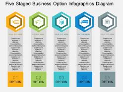 Ie five staged business option infographics diagram flat powerpoint design