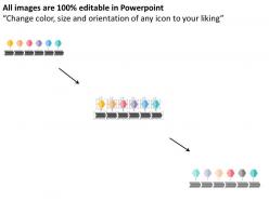 Ie linear timeline with years and icons flat powerpoint design