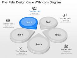 Ig five petal design circle with icons diagram powerpoint template