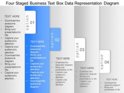 Ig five staged business text box data representation diagram powerpoint template