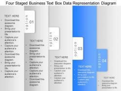 Ig five staged business text box data representation diagram powerpoint template