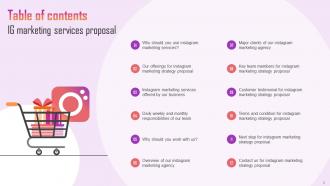IG Marketing Services Proposal Powerpoint Presentation Slides Multipurpose