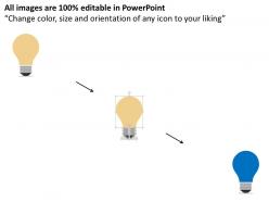 Ih team inside bulb with four text boxes flat powerpoint design