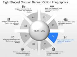 Ii eight staged circular banner option infographics powerpoint template