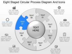 Ij eight staged circular process diagram and icons powerpoint template