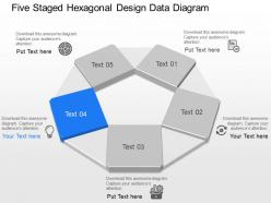 92342800 style cluster hexagonal 5 piece powerpoint presentation diagram infographic slide