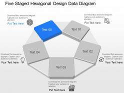 Ik five staged hexagonal design data diagram powerpoint template