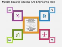 Ik multiple squares industrial and engineering tools flat powerpoint design