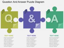 Ik question and answer puzzle diagram flat powerpoint design