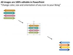 Il four staged arrow diagram data representation flat powerpoint design