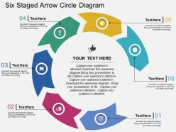 Il six staged arrow circle diagram flat powerpoint design