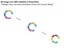 Il six staged arrow circle diagram flat powerpoint design