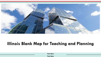 Illinois Blank Map For Teaching And Planning PPT Slides AT