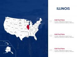 Illinois map powerpoint presentation ppt template