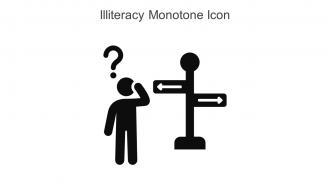 Illiteracy Monotone Icon In Powerpoint Pptx Png And Editable Eps Format