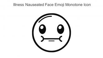 Illness Nauseated Face Emoji Monotone Icon In Powerpoint Pptx Png And Editable Eps Format