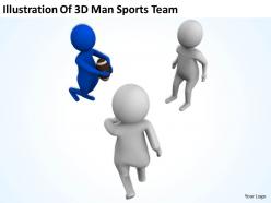 Illustration of 3d man sports team ppt graphics icons powerpoint