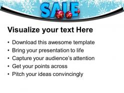 Illustration of christmas sale with xmas balls powerpoint templates ppt themes and graphics 0113