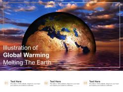 Illustration of global warming melting the earth