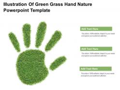 Illustration of green grass hand nature powerpoint template