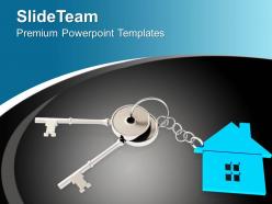 Illustration of house key security concept powerpoint templates ppt themes and graphics 0213