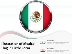 Illustration of mexico flag in circle form