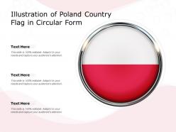 Illustration of poland country flag in circular form
