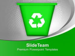Illustration Of Recycling Symbol With Bin PowerPoint Templates PPT Themes And Graphics 0213
