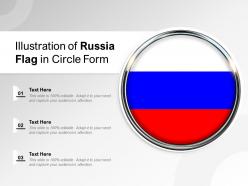 Illustration of russia flag in circle form