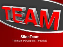 Illustration of word team in red color powerpoint templates ppt backgrounds for slides 0213