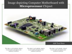 Image depicting computer motherboard with microprocessor chipset