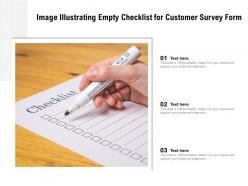 Image illustrating empty checklist for customer survey form