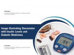 Image illustrating glucometer with insulin levels and diabetic medicines