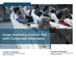 Image illustrating seminar hall with corporate attendees