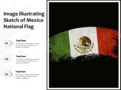 Image illustrating sketch of mexico national flag