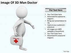 Image of 3d man doctor ppt graphics icons