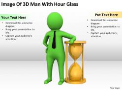 Image of 3d man with hour glass ppt graphics icons powerpoint