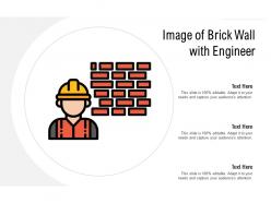 Image of brick wall with engineer