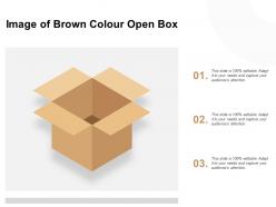 Image of brown colour open box