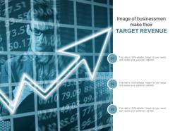 Image of businessmen make their target revenue