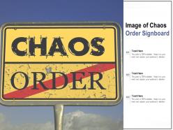 Image of chaos order signboard