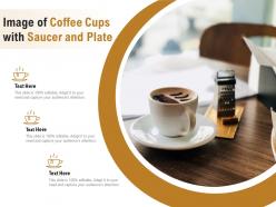 Image of coffee cups with saucer and plate