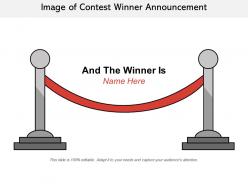Image of contest winner announcement