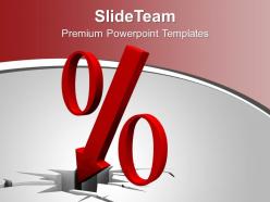 Image of down red percent arrow powerpoint templates ppt themes and graphics 0213