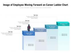 Image of employee moving forward on career ladder chart