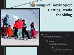 Image of family sport getting ready for skiing