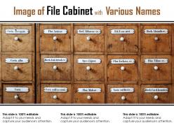 Image Of File Cabinet With Various Names