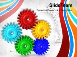 Image of gears powerpoint templates communication marketing ppt design slides