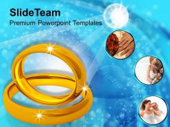Image of golden wedding rings powerpoint templates ppt themes and graphics 0213