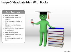 Image of graduate man with books ppt graphics icons powerpoint